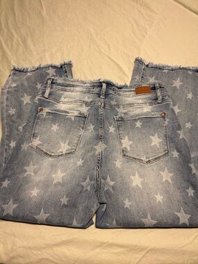 Judy Blue Star Light Wash Cropped Straight Women's Jeans